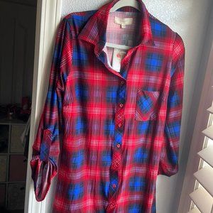 Plaid long sleeve dress